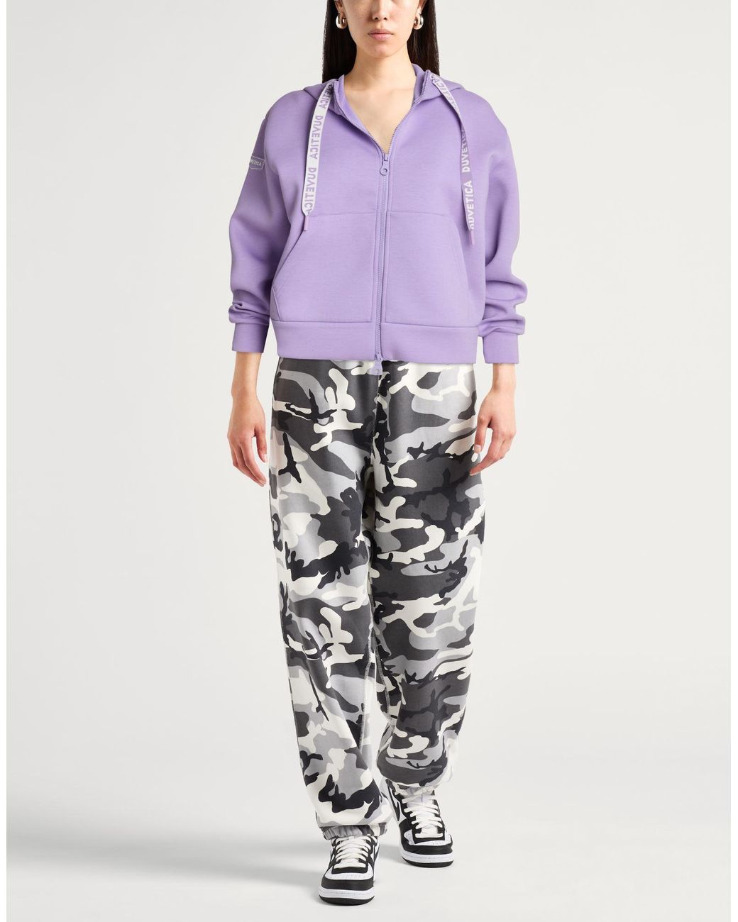 Duvetica Purple Lilac Sweatshirt Polyester, Polyamide, Polyurethane