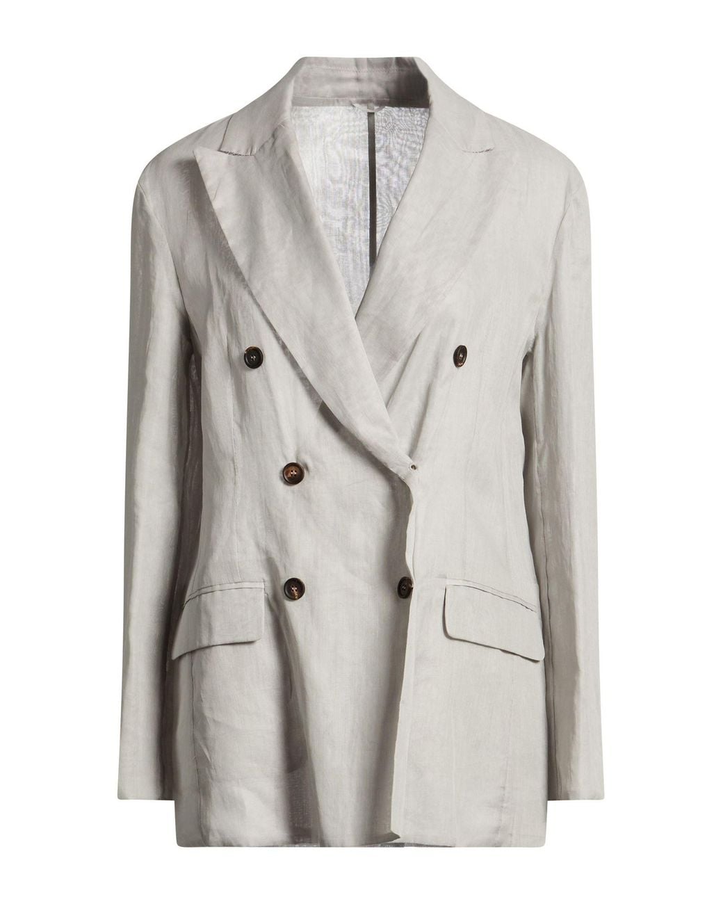 Brunello Cucinelli Gray Light Blazer Cotton