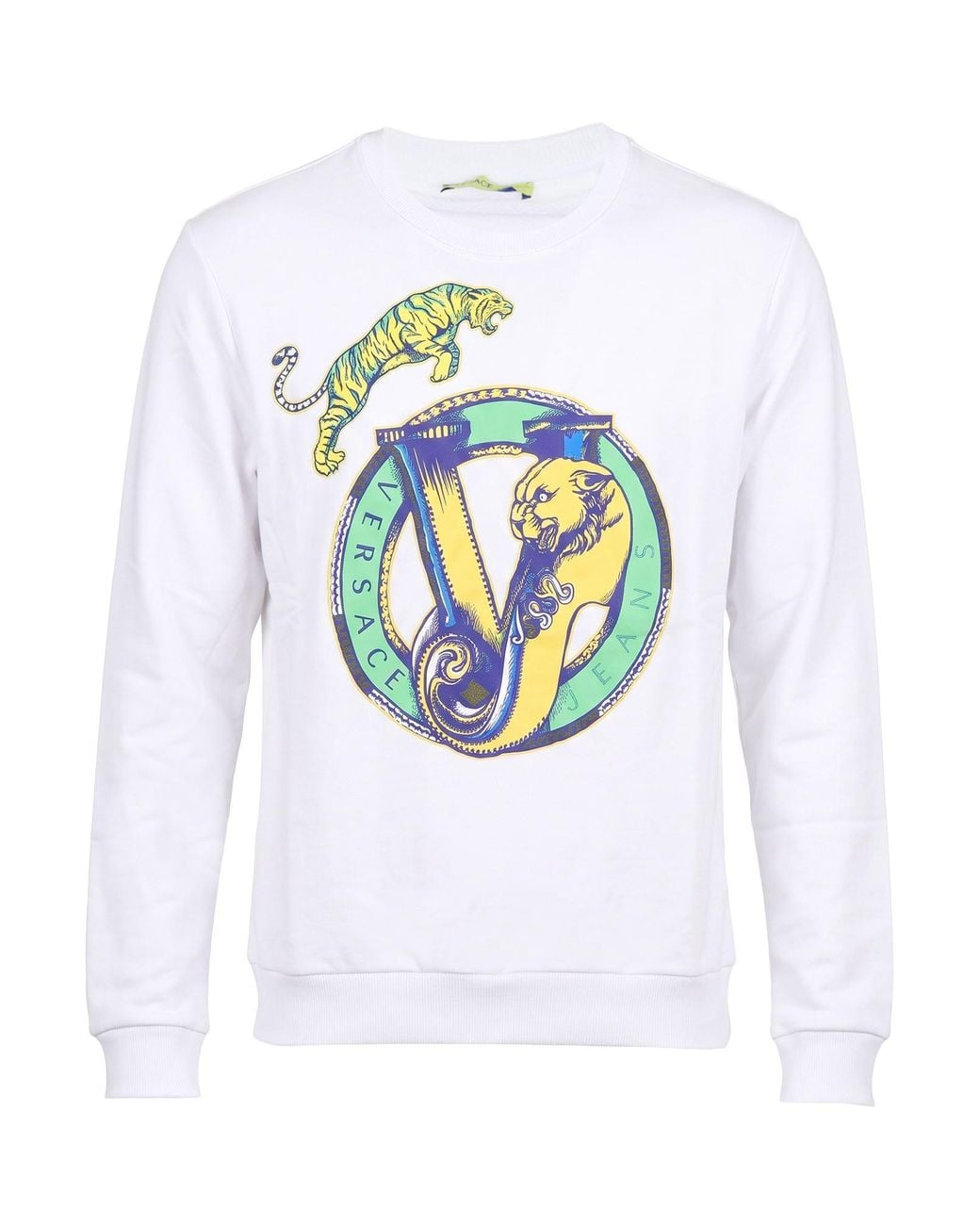 Versace Jeans White Sweatshirt Cotton for men