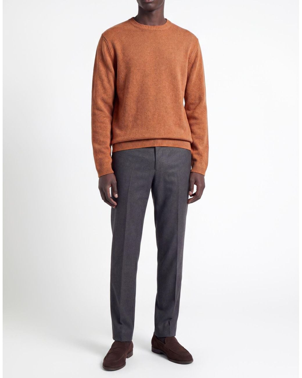 Daniele Fiesoli Brown Sweater Merino Wool for men