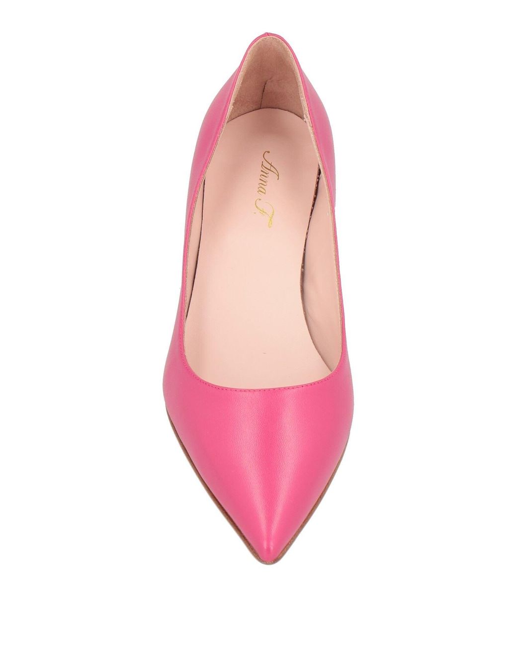 Anna F. Pink Fuchsia Pumps Leather