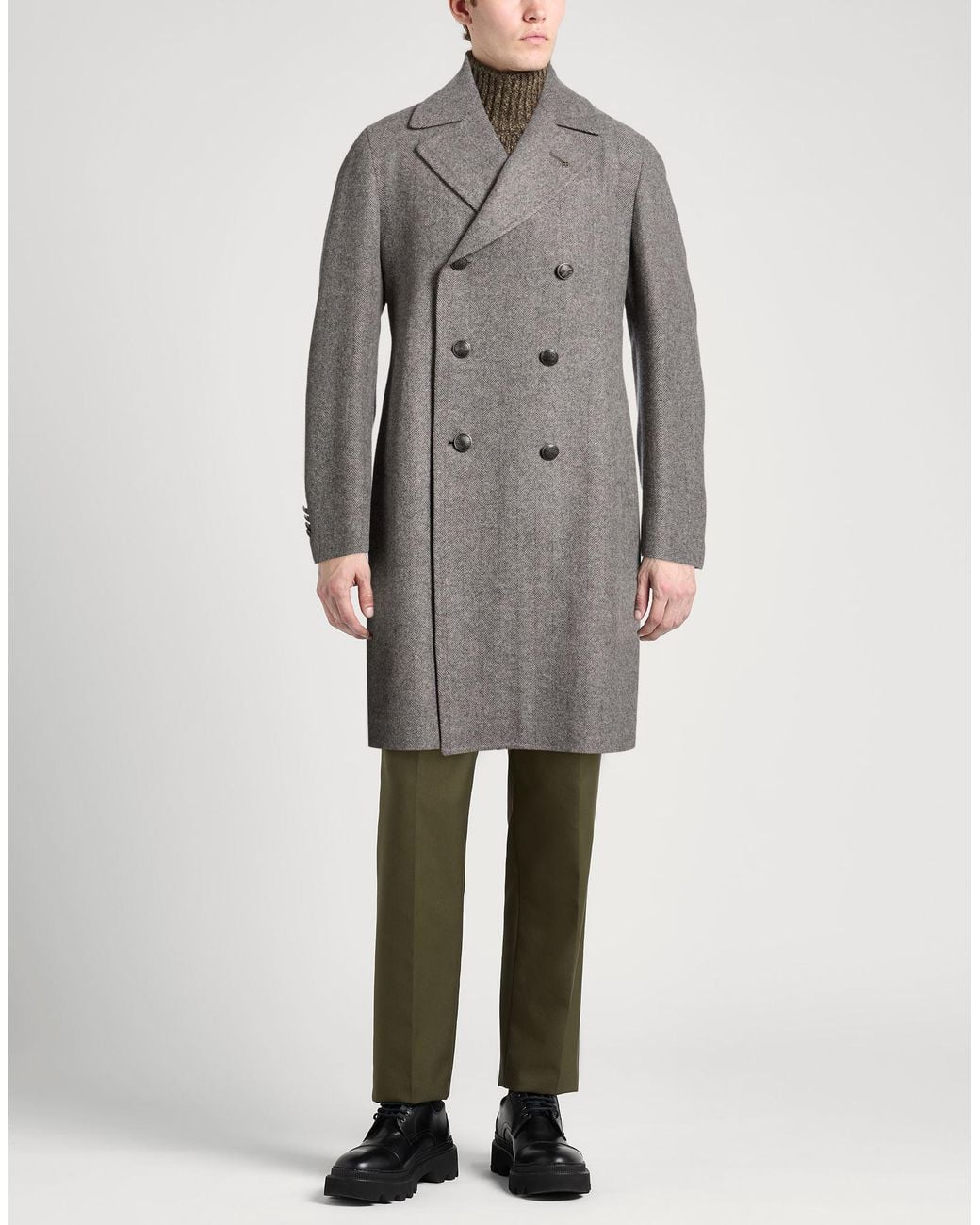 Tagliatore Gray Coat Virgin Wool for men