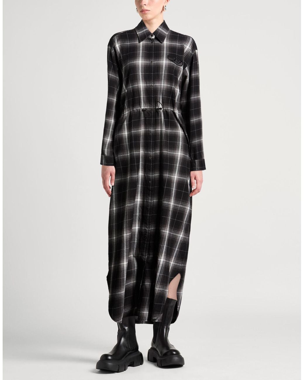 DIESEL Black Maxi Dress Cotton