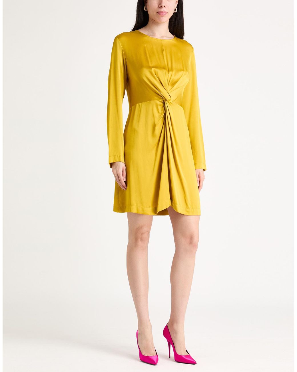 Ottod'Ame Yellow Mini Dress Viscose