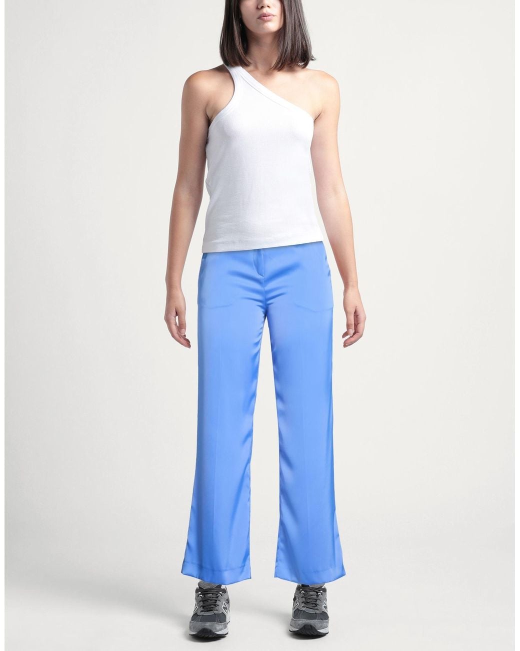 Nora Barth Blue Pants Polyester, Elastane