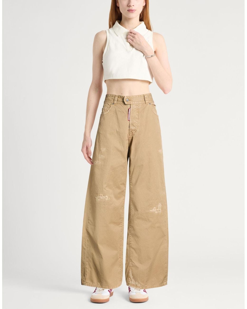DSquared² Natural Pants Cotton