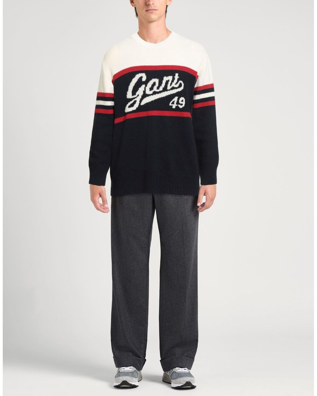 Gant Blue Sweater Cotton, Wool for men