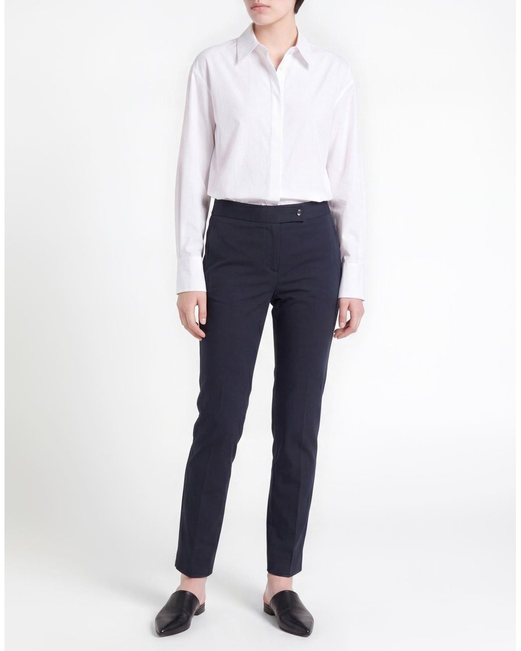 Kampos Blue Pants Viscose, Polyester, Elastane