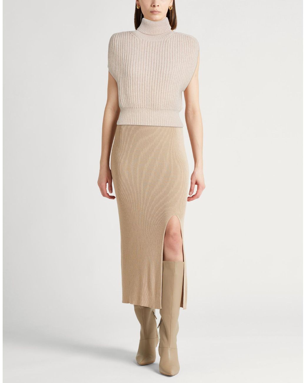 Eleventy Natural Turtleneck Wool, Mohair Wool, Silk, Polyester