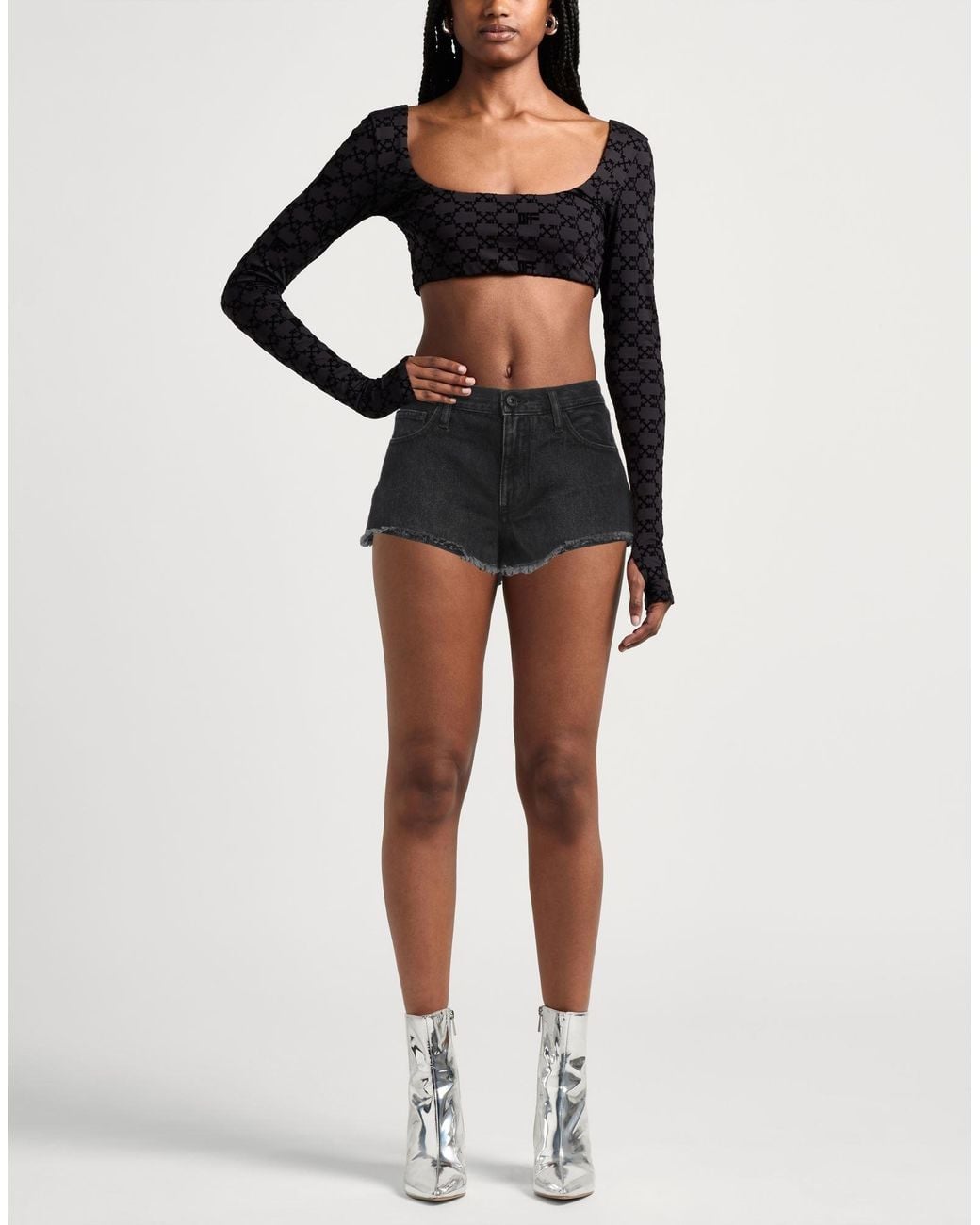 Off-White c/o Virgil Abloh Black Denim Shorts