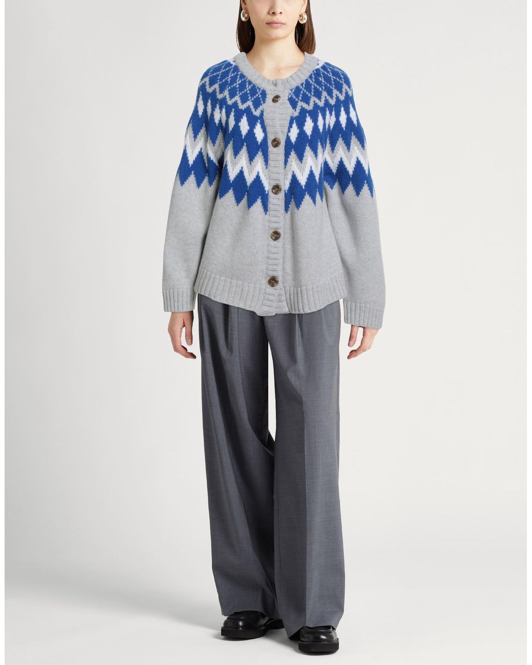 Daniele Fiesoli Blue Collezione N_01 Cardigan Merino Wool, Polyamide, Cashmere