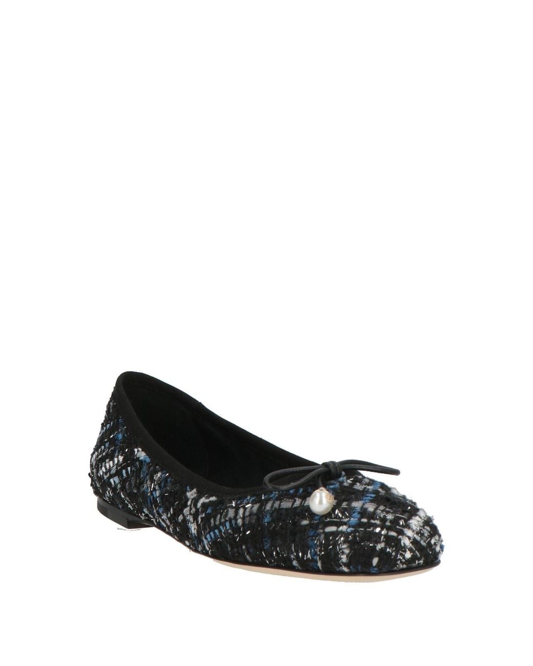 Jimmy Choo Black Ballet Flats Textile Fibers