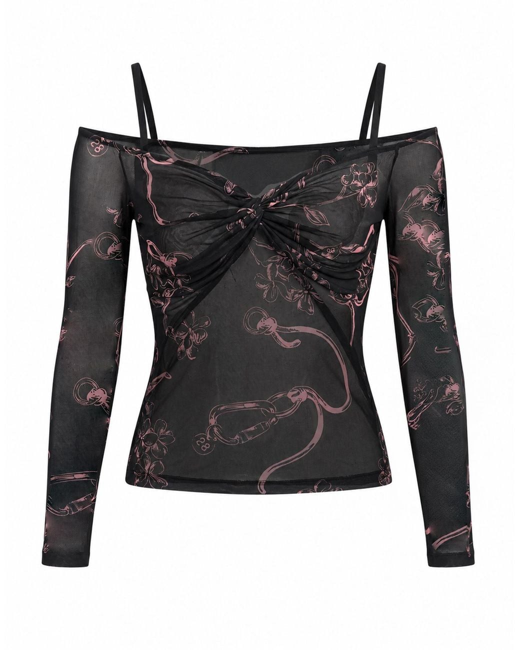 Moschino Black Top Polyester, Elastane