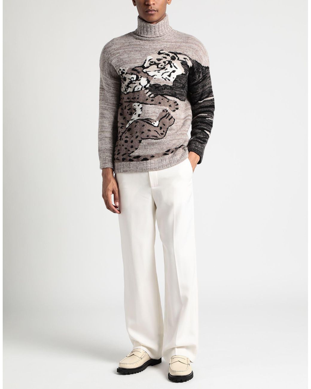 P.A.R.O.S.H. Rollkragenpullover in Gray für Herren