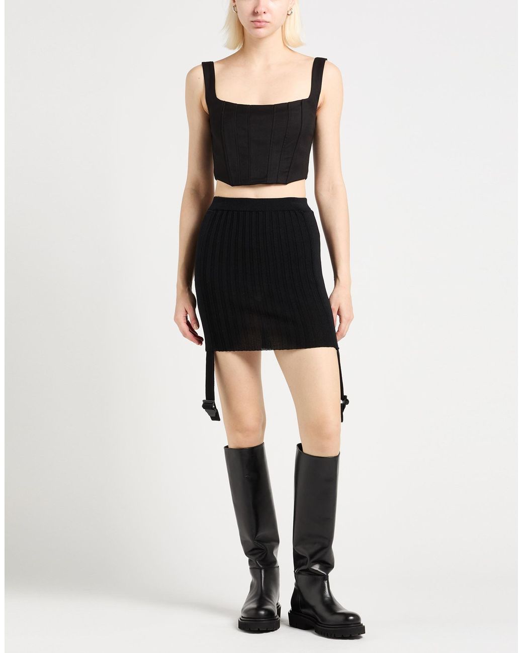 Dion Lee Black Mini Skirt