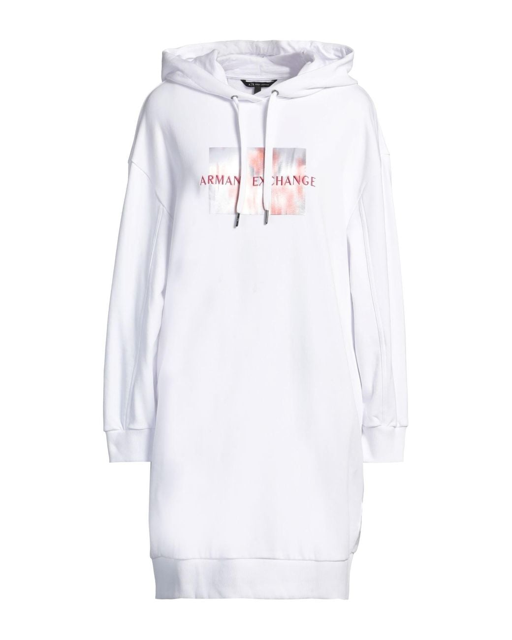 ARMANI EXCHANGE White Mini Dress Cotton, Polyester, Elastomultiester, Elastane