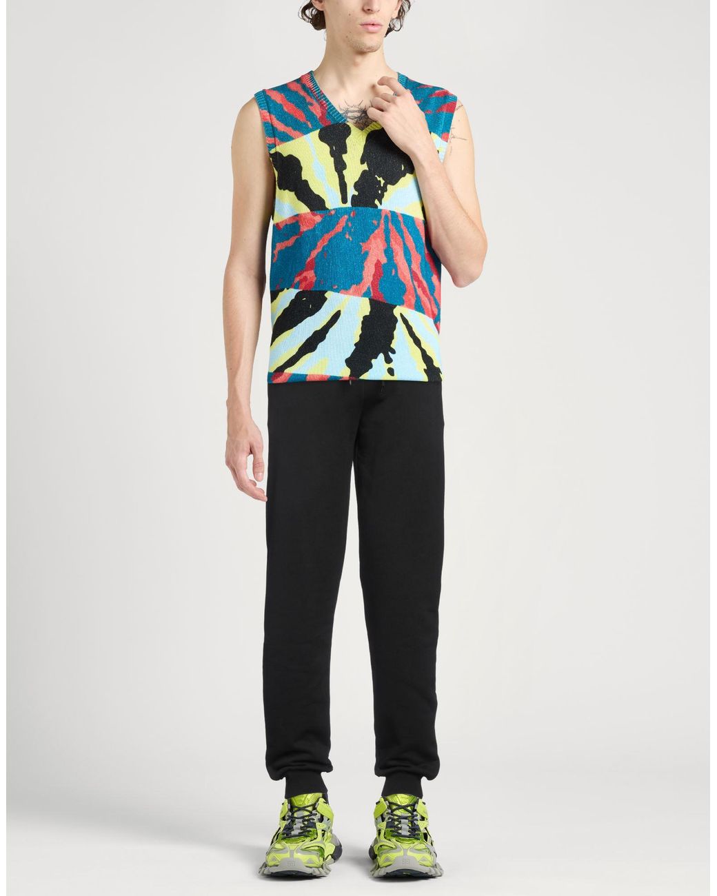 Moschino Black Swim Pants Cotton, Elastane for men