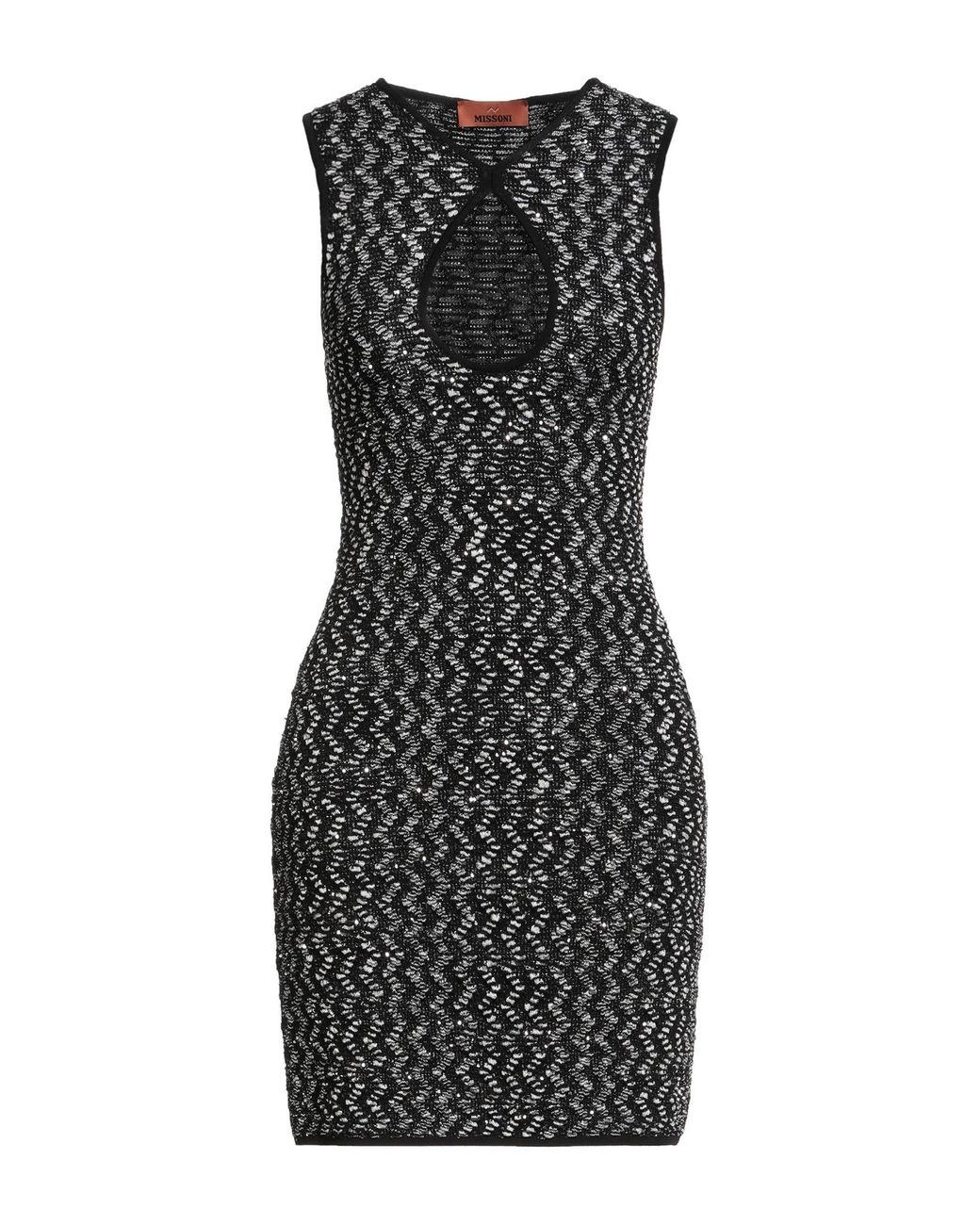 Missoni Black Mini Dress Viscose, Polyamide, Polyester, Elastane