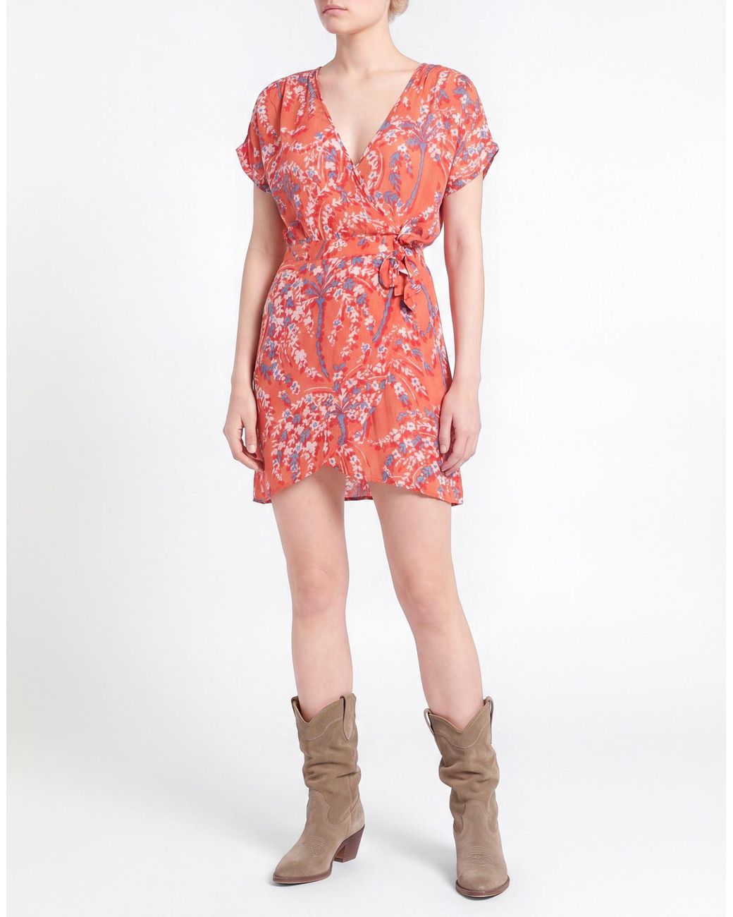 Poupette Red Mini Dress Viscose