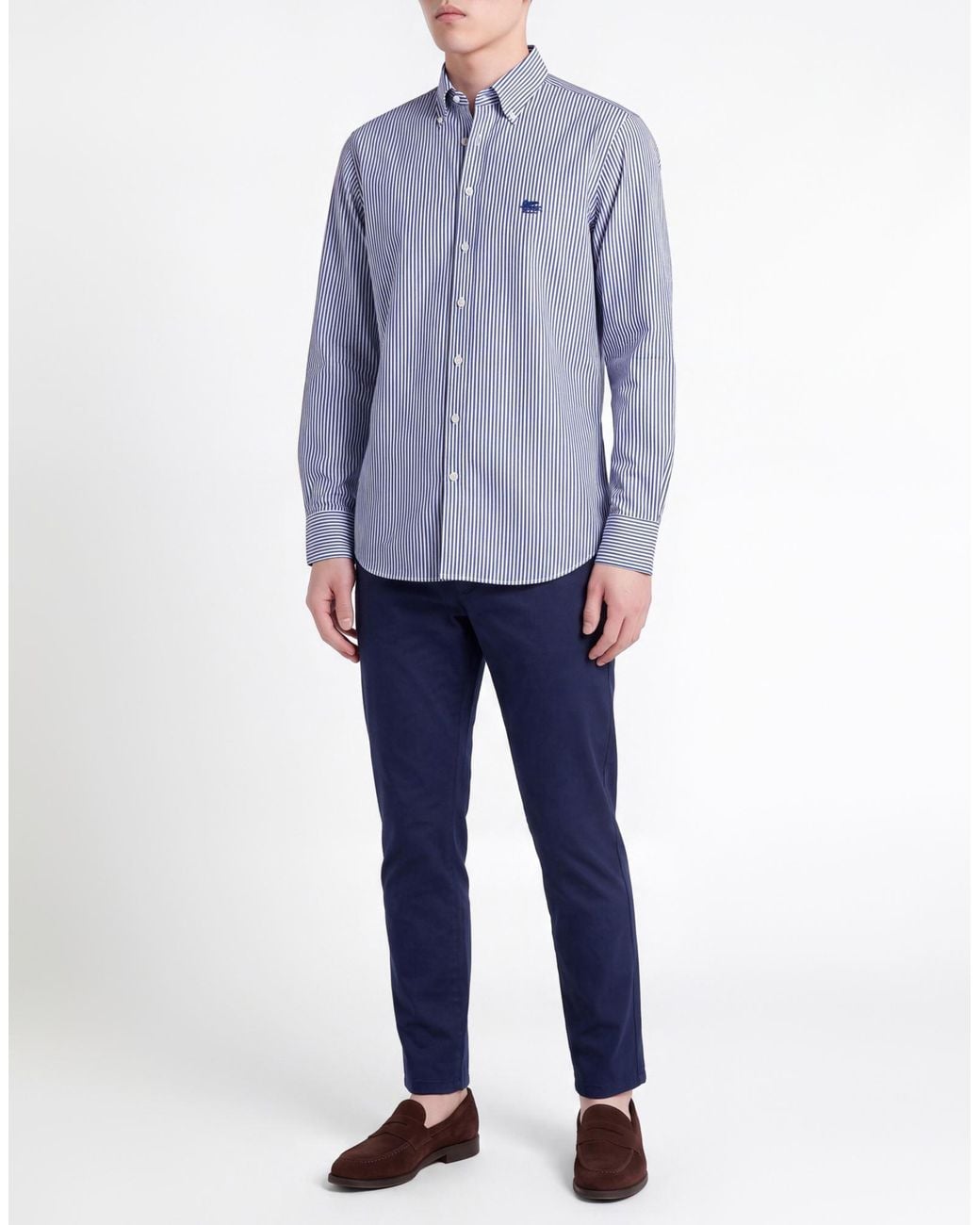 Etro Blue Light Shirt Cotton for men