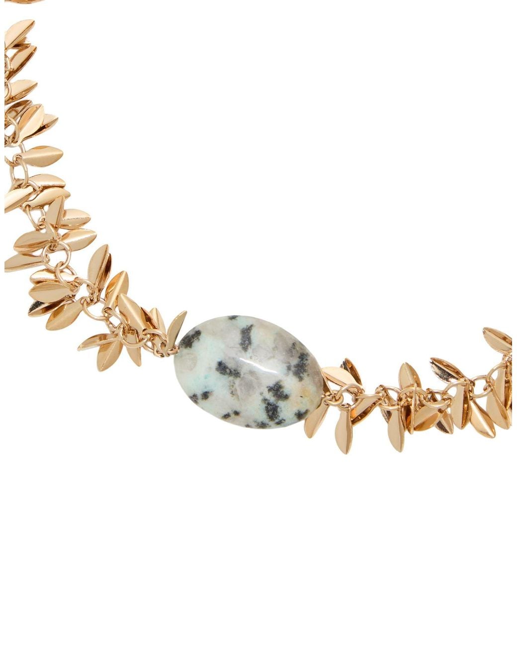 Isabel Marant Metallic Light Necklace Brass, Stone, Tin