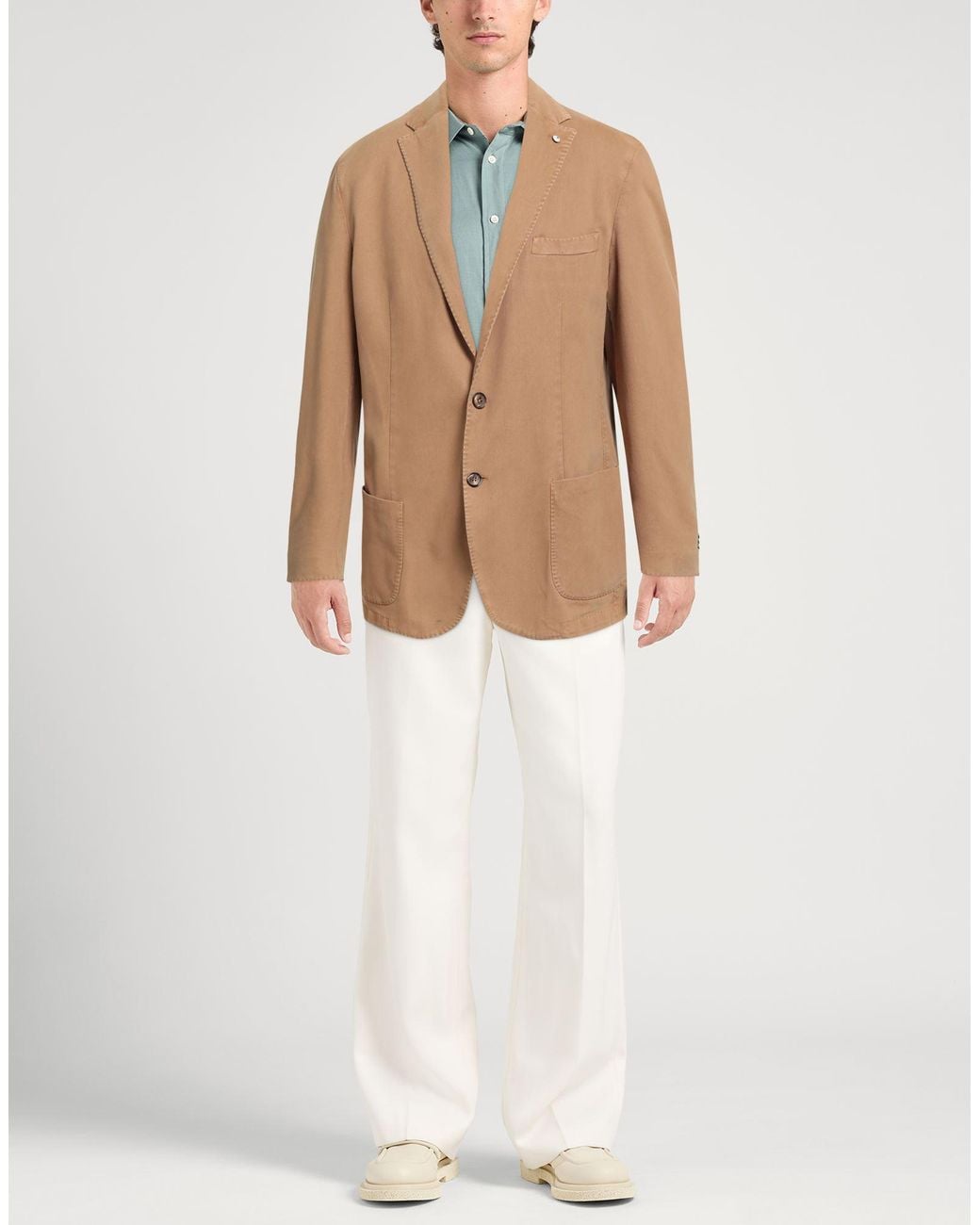 L.b.m. 1911 Natural Camel Blazer Modal, Cotton, Elastane for men