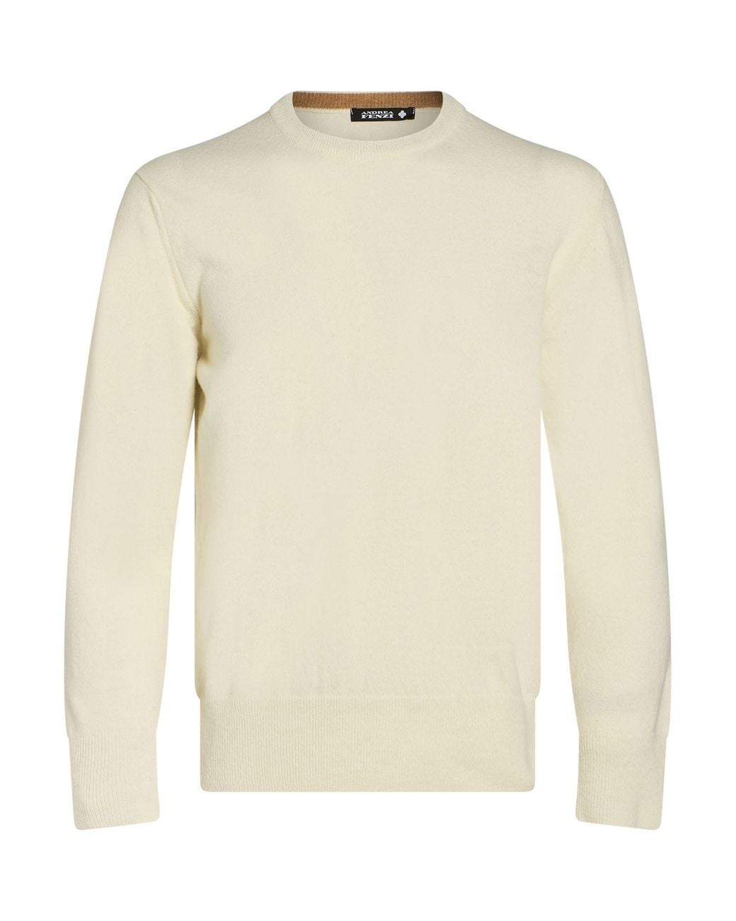 Andrea Fenzi White Sweater Wool, Polyamide for men