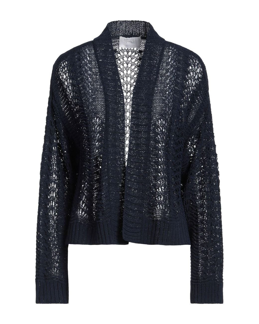 Daniele Fiesoli Blue Cardigan Linen, Polyamide