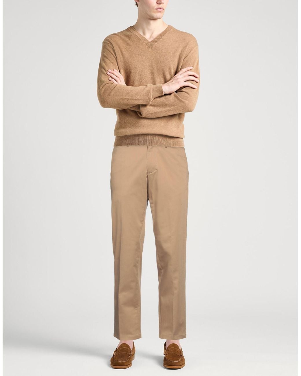 Dunhill Natural Pants Cotton, Mulberry Silk, Elastane for men