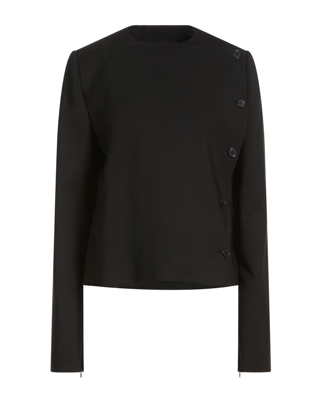 Courreges Black Jacket Wool, Elastane, Polyamide