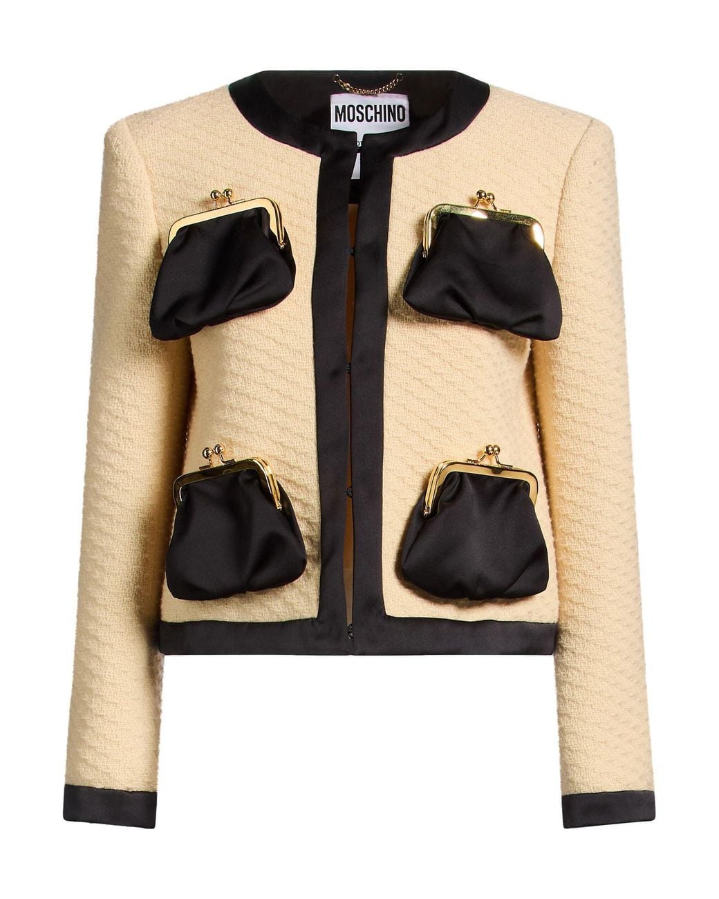 Moschino Black Jacket Virgin Wool, Polyamide