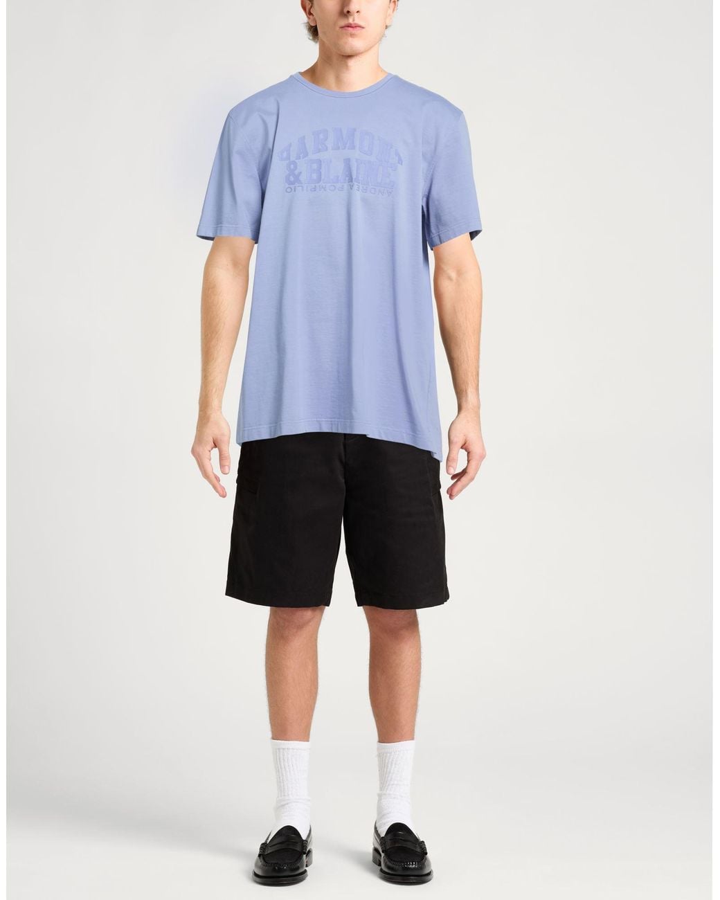 Harmont & Blaine Blue X Andrea Pompilio T-Shirt Cotton for men