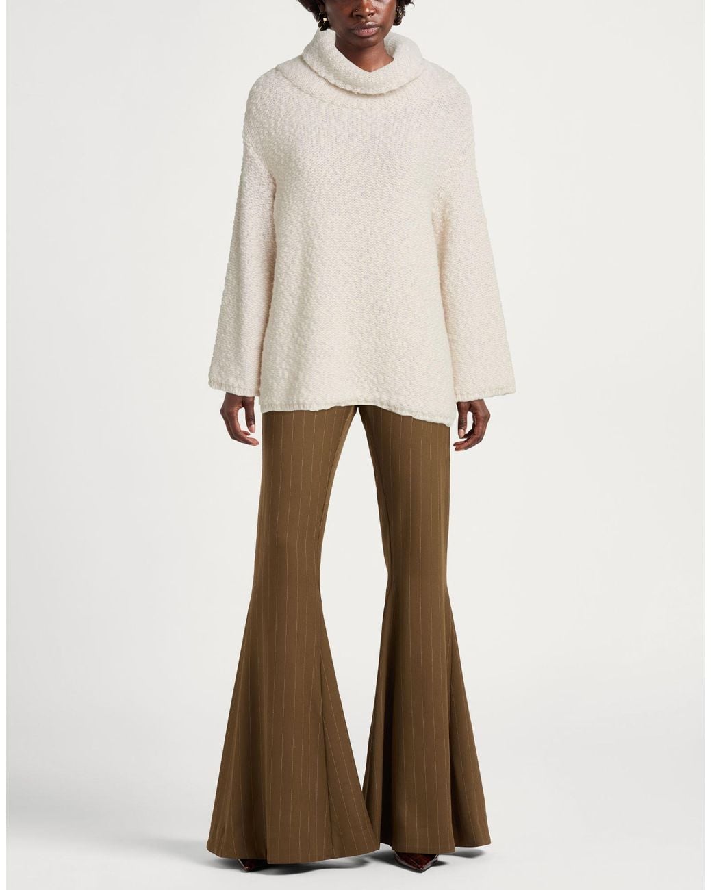 Weekend by Maxmara White Cream Turtleneck Virgin Wool, Polyamide