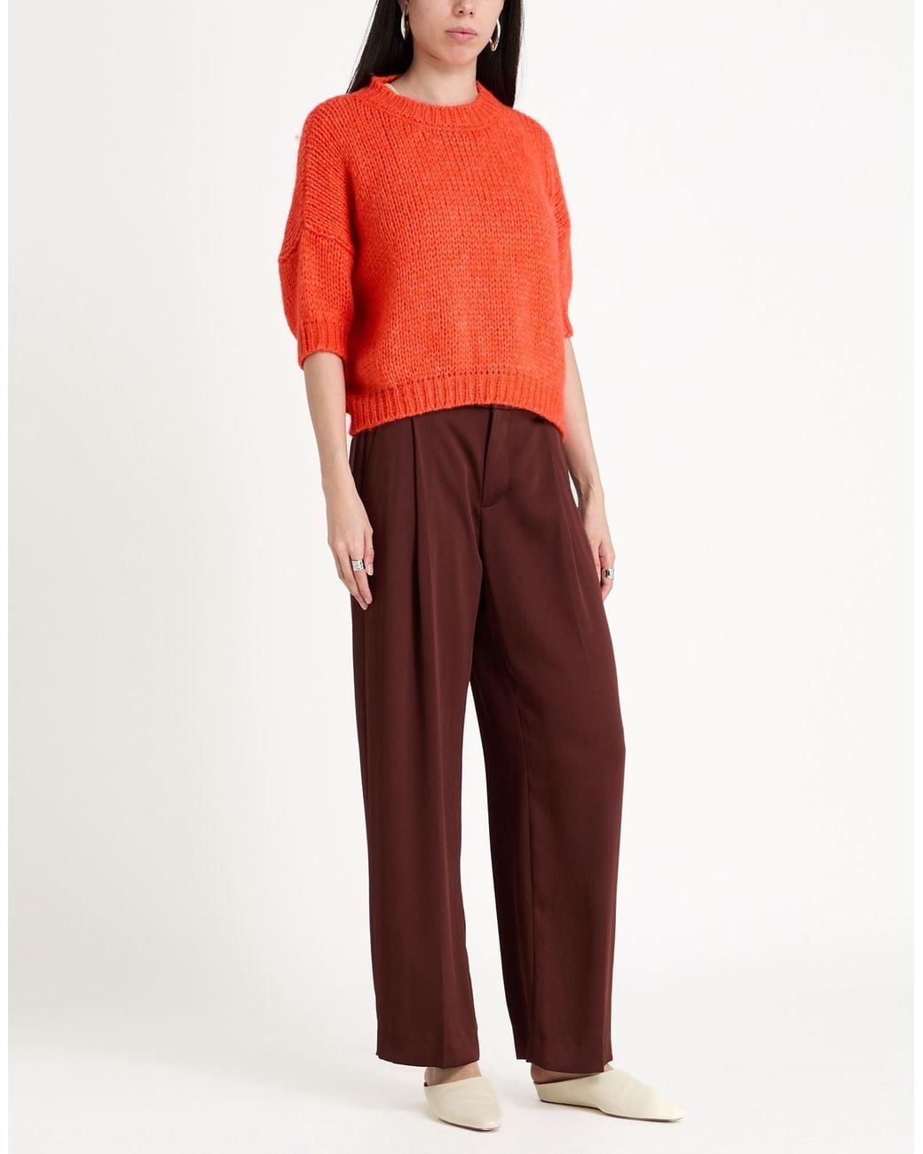 Pullover Roberto Collina en coloris Orange