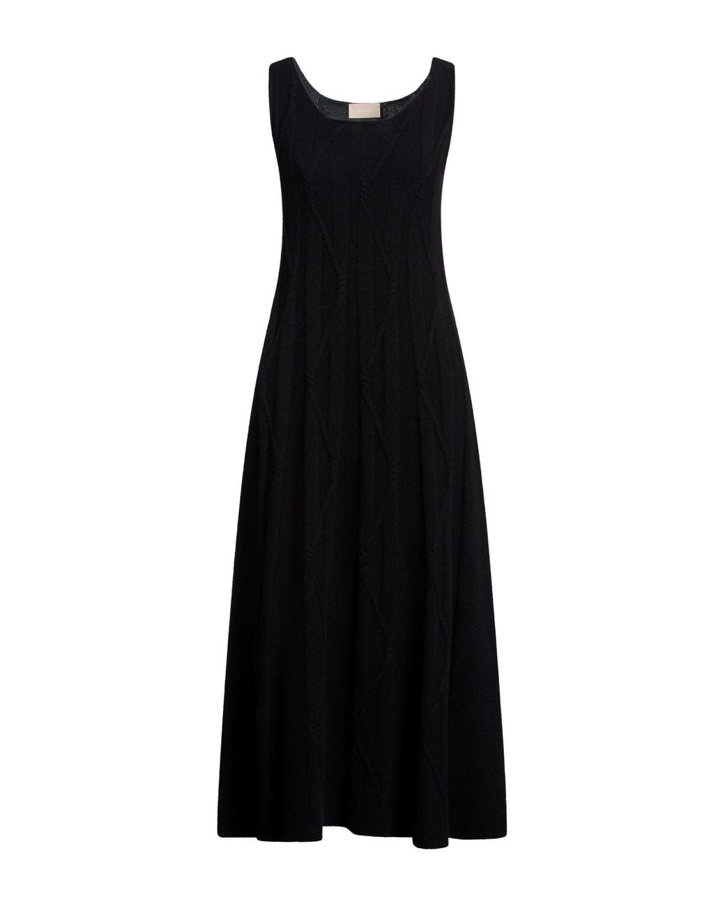 Drumohr Black Maxi Dress Cashmere