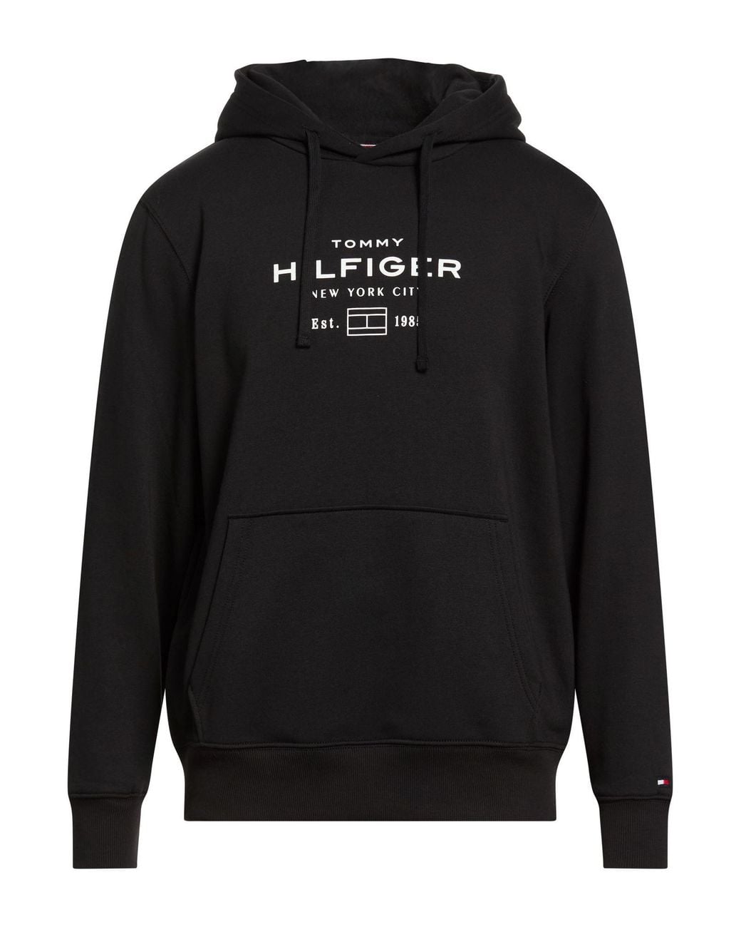 Tommy Hilfiger Black Sweatshirt Cotton, Polyester for men
