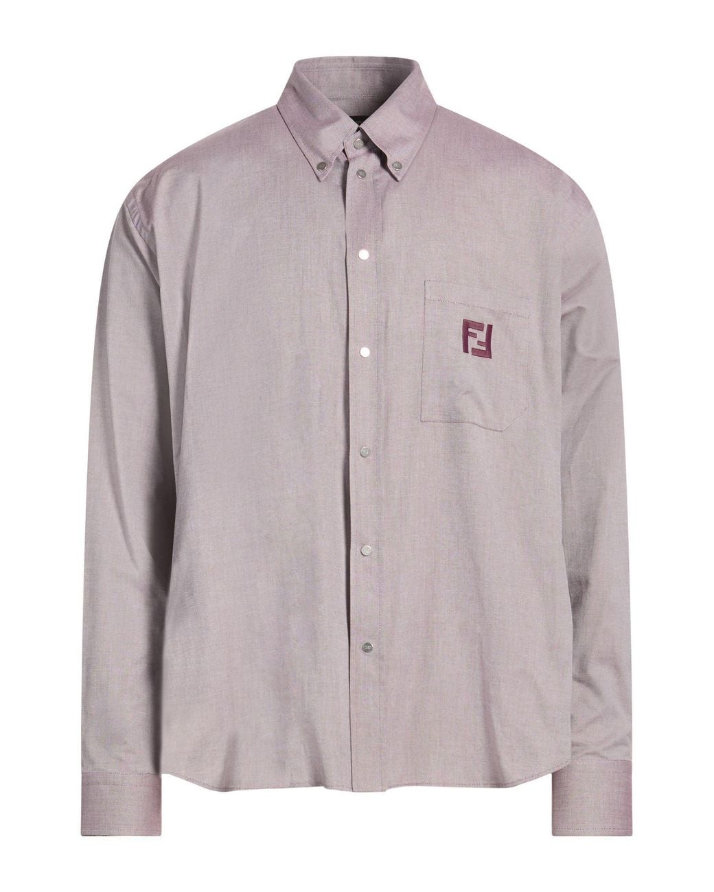 Fendi Purple Shirt Cotton for men