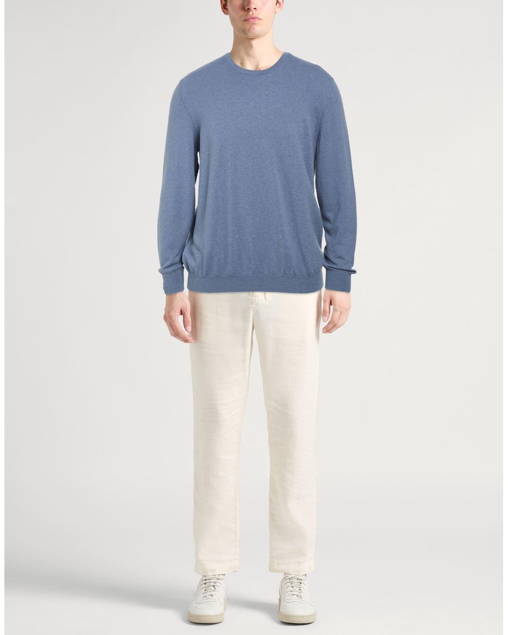 Fedeli Blue Sweater Cashmere for men