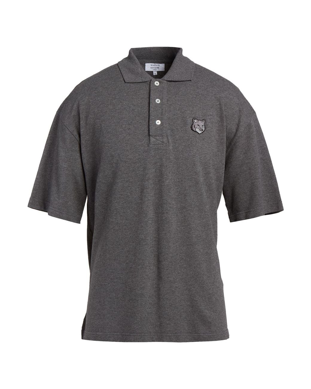 Polo Maison Kitsuné de hombre de color Gray