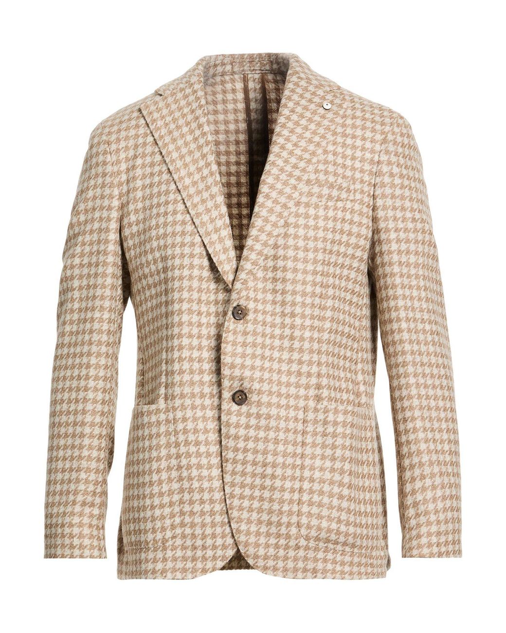 L.b.m. 1911 Natural Camel Blazer Virgin Wool, Silk, Cashmere for men