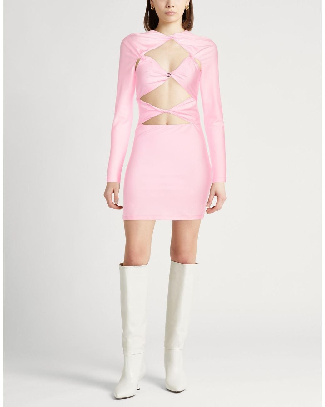 Coperni Pink Mini Dress Polyamide, Elastane