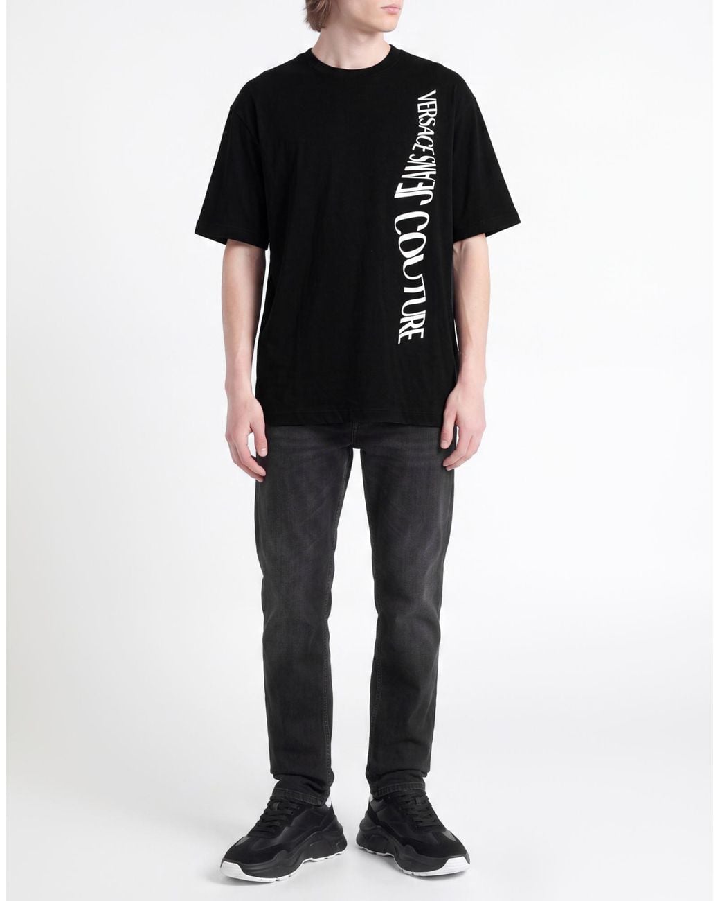 Versace Jeans Couture Black T-Shirt Cotton for men