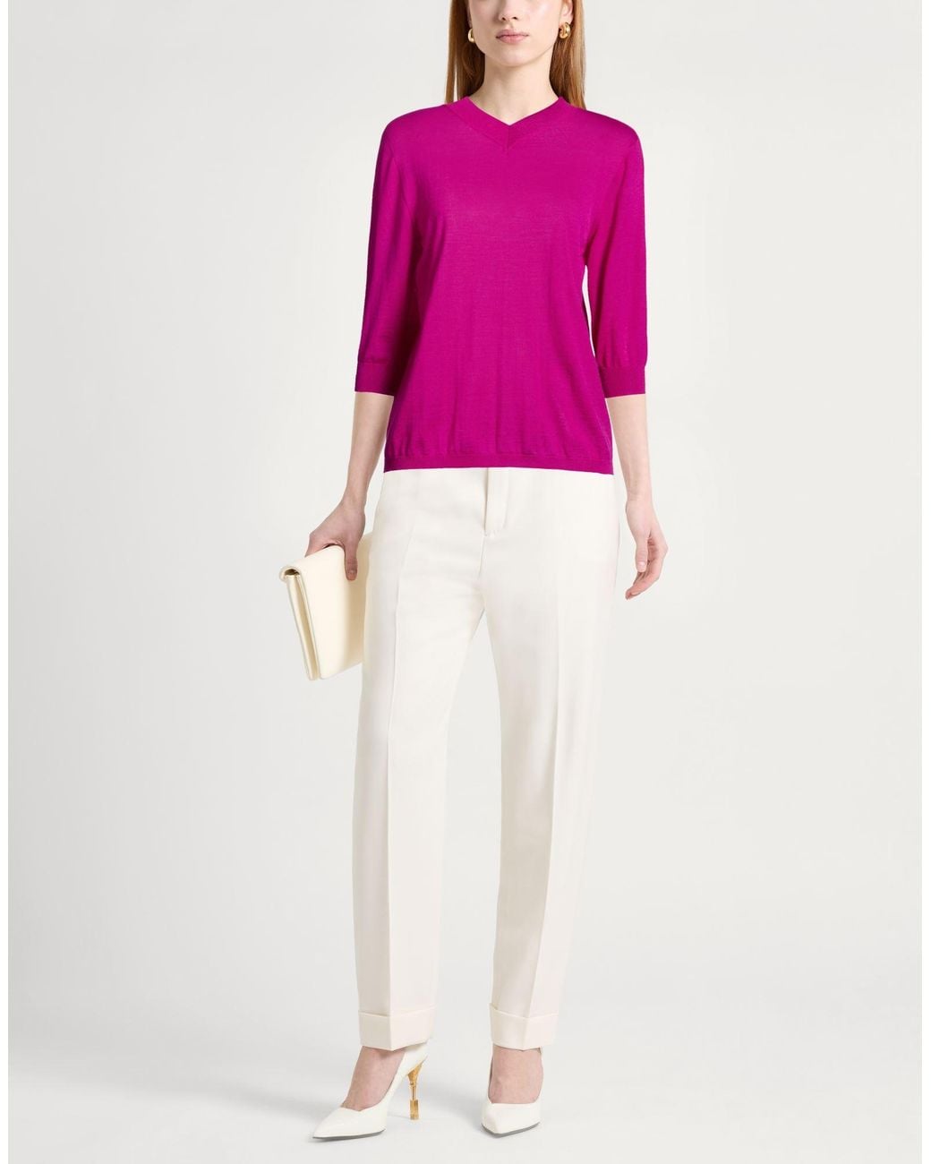 Liviana Conti Pink Sweater Wool