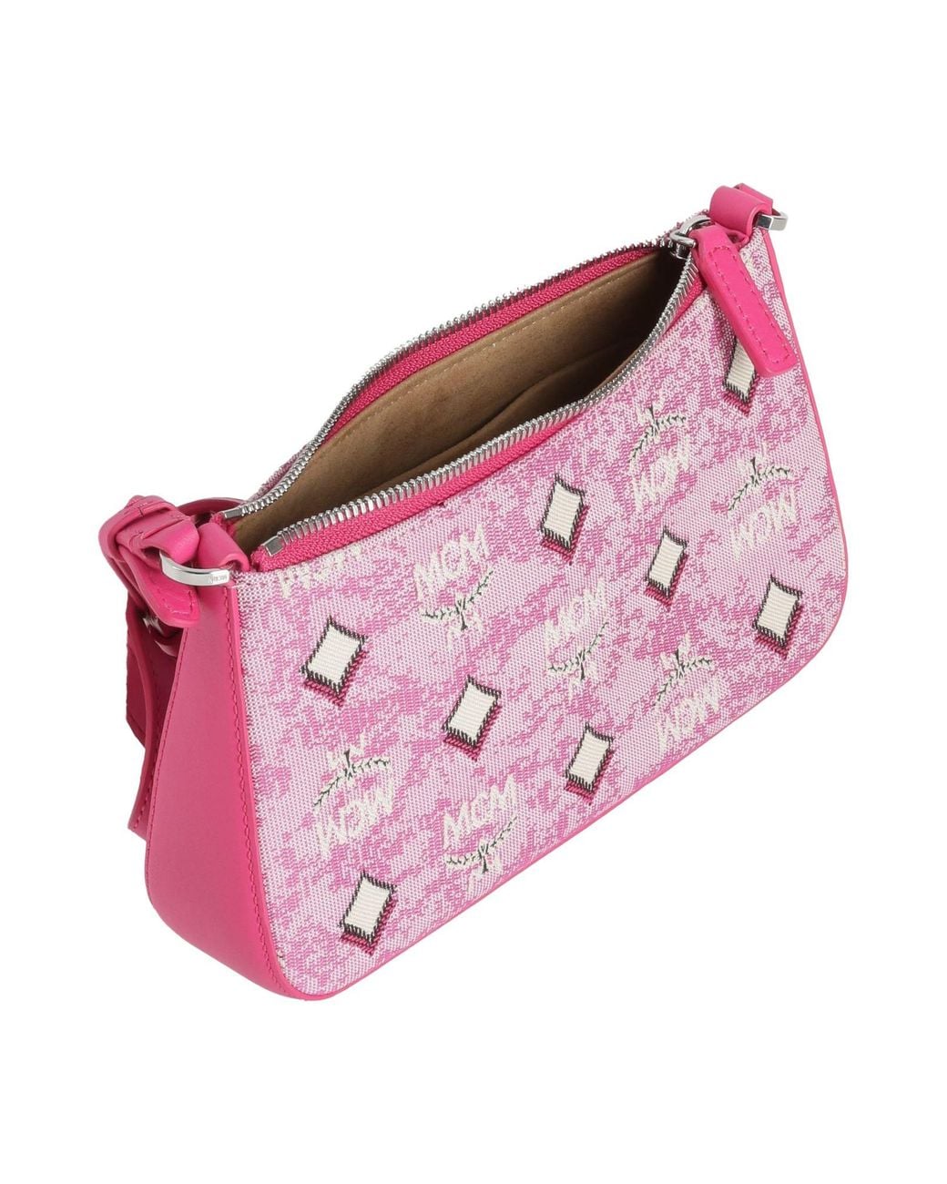 MCM Pink Fuchsia Cross-Body Bag Textile Fibers