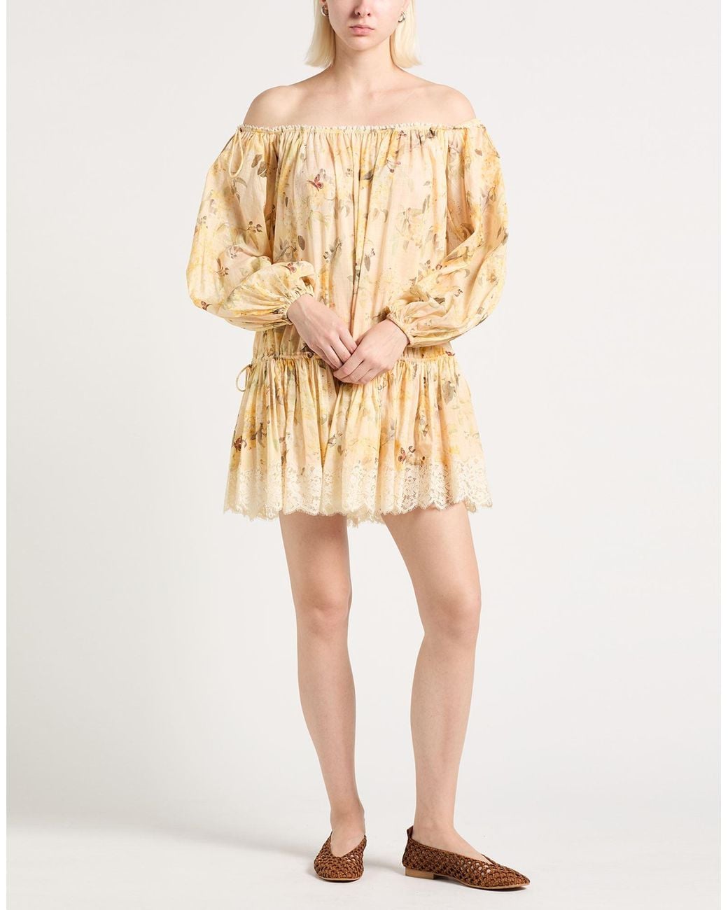 Zimmermann Natural Mini Dress