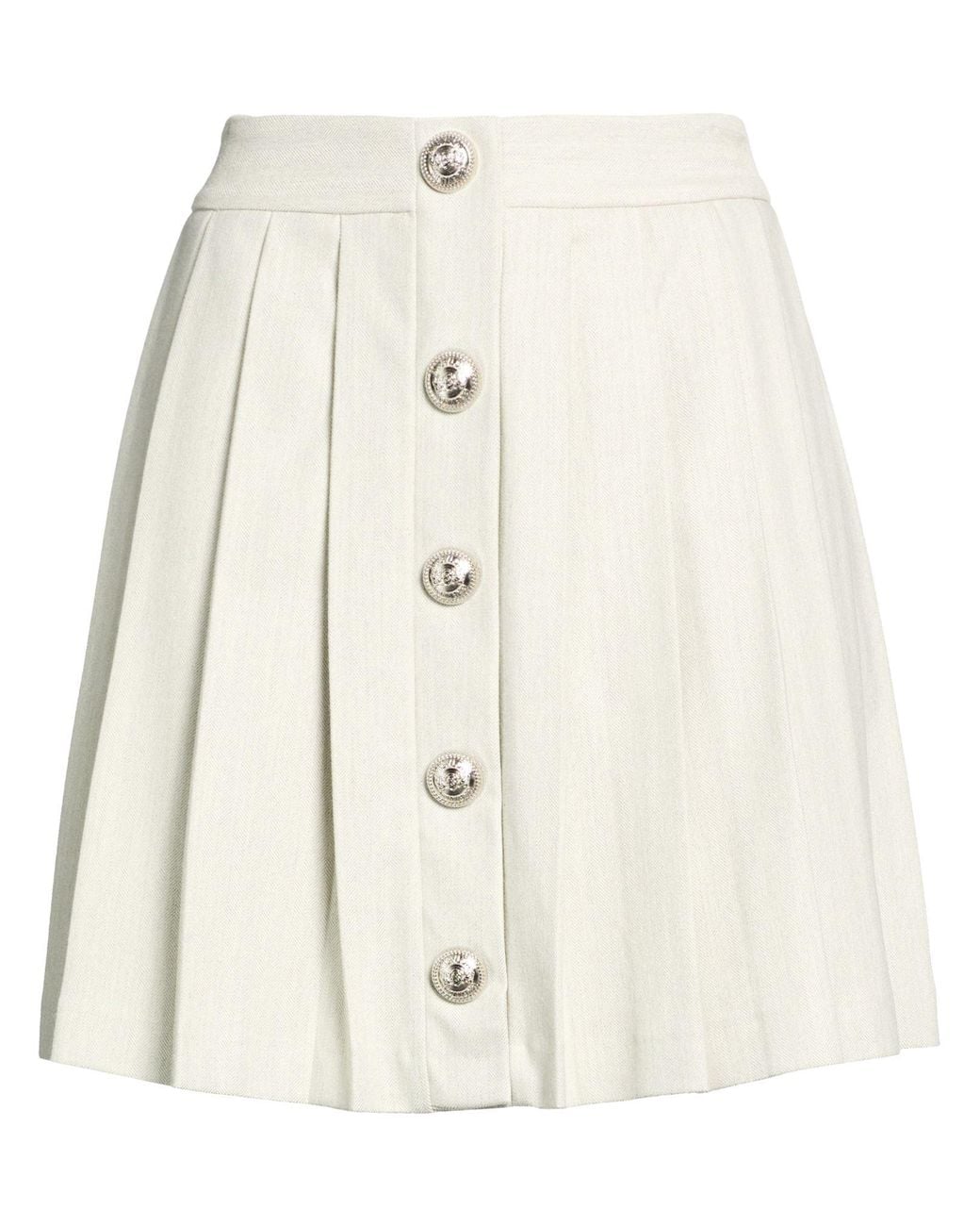 W Les Femmes By Babylon Natural Mini Skirt Polyamide, Viscose, Elastane
