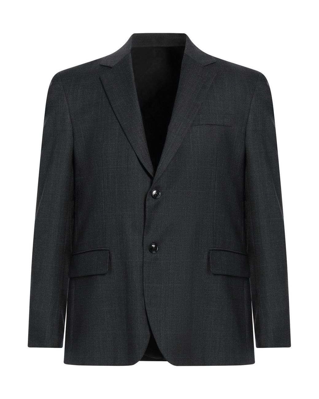 Liu Jo Black Charcoal Blazer Polyester, Wool, Elastane for men
