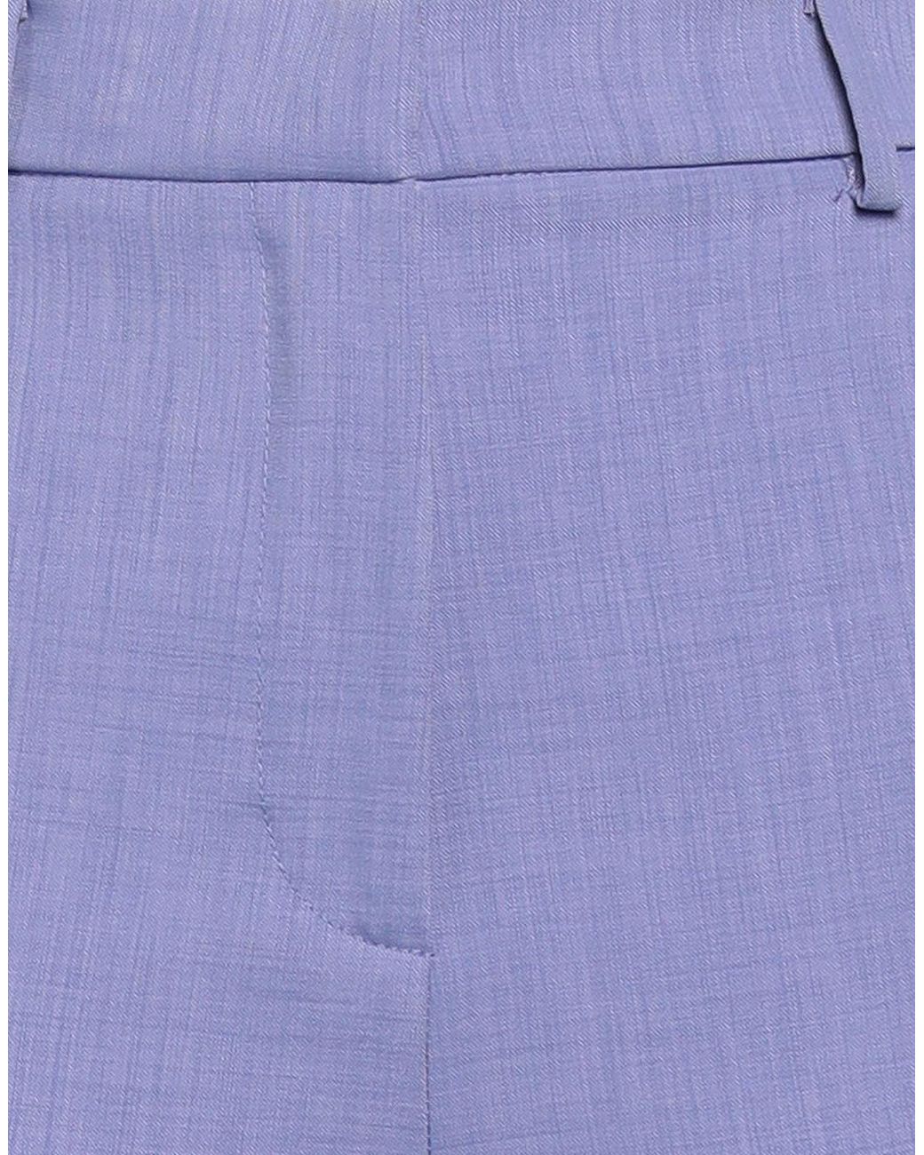 SOLOTRE Blue Pants Polyester, Elastane, Acetate, Viscose