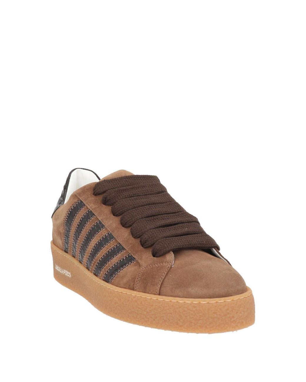 DSquared² Brown Camel Sneakers Calfskin for men