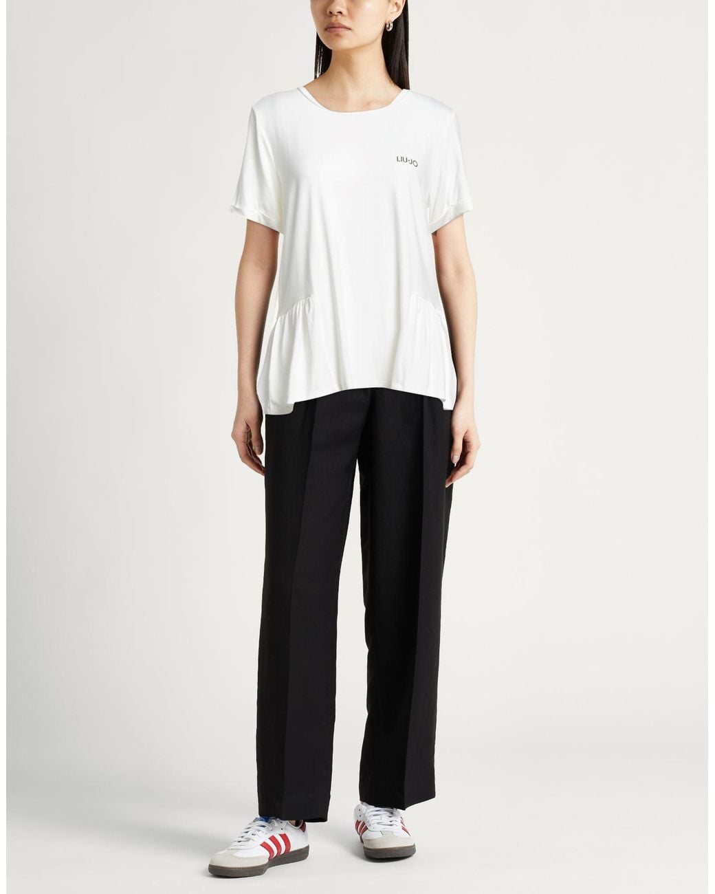 Liu Jo White T-Shirt Cotton, Elastane